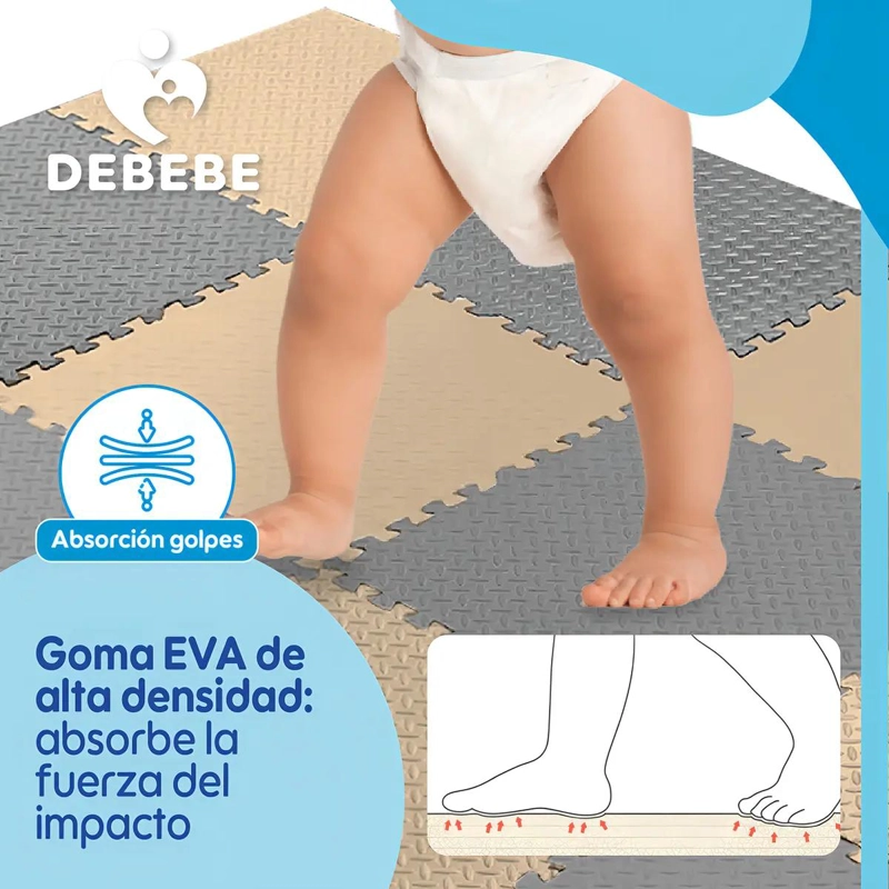 PISO GOMA EVA BABYNEST 10MM 60X60CM PACK 8 PIEZAS - 5