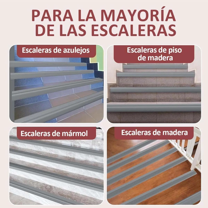 PROTECTOR DE BORDE ESCALERA GOMA ESTRIADA 5M - 5