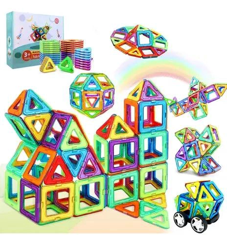 SET BLOQUES MAGNE TICOS COLORIDOS 60 PIEZAS - 1