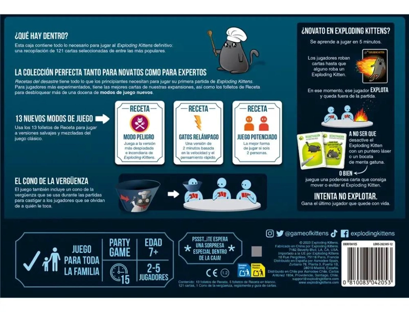 JUEGO DE CARTAS EXPLODING KITTENS - 2