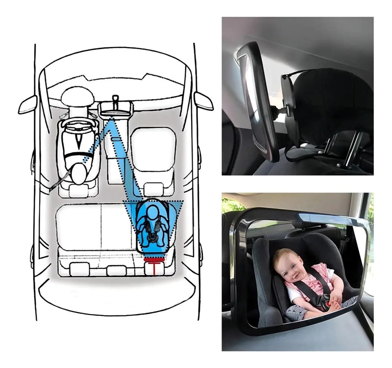 ESPEJO DE AUTO PARA OBSERVAR A BEBE  360° - 3
