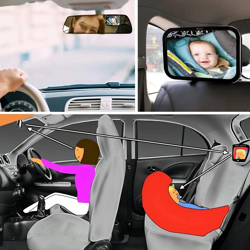 ESPEJO DE AUTO PARA OBSERVAR A BEBE  360° - 4