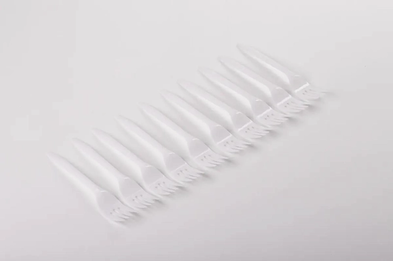 TENEDORES DESECHABLES DE PLASTICO BLANCO 100 UNIDADES - 3