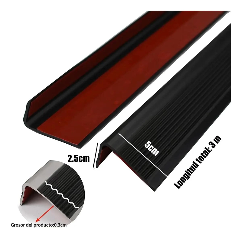 PROTECTOR DE BORDE DE ESCALERA DE GOMA 3M - 2