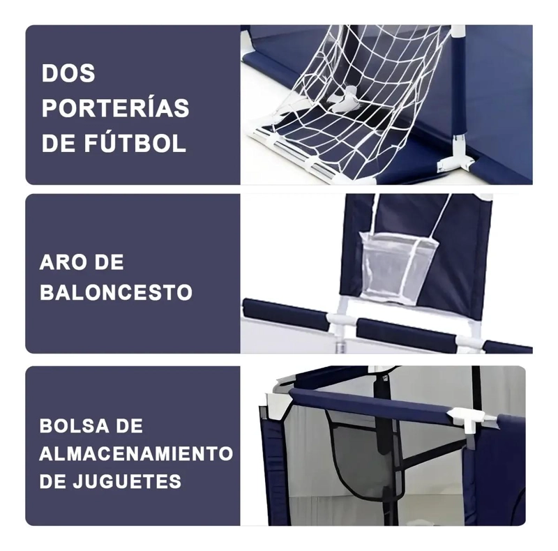 CORRAL DE SEGURIDAD INFANTIL CON ARO DE BASKET - 4