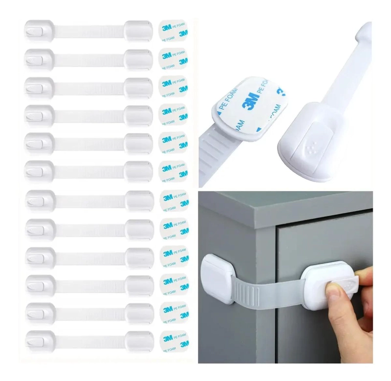 PACK 12 SEGUROS PARA MUEBLES Y CAJONES - 1