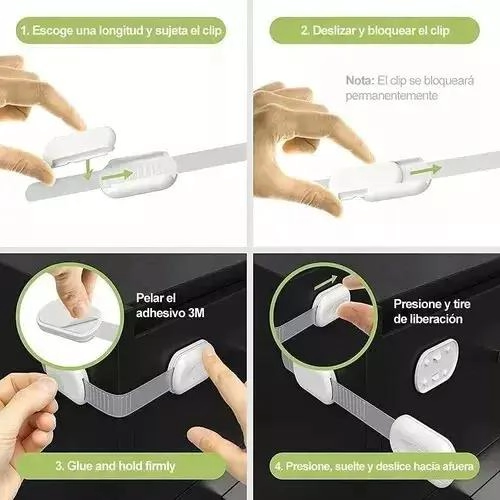 PACK 12 SEGUROS PARA MUEBLES Y CAJONES - 3