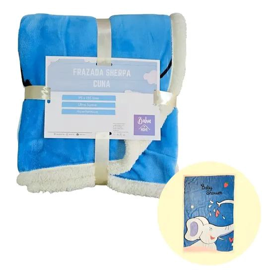 FRAZADA CUNA BEBE  SHERPA 95X135 CM - 1