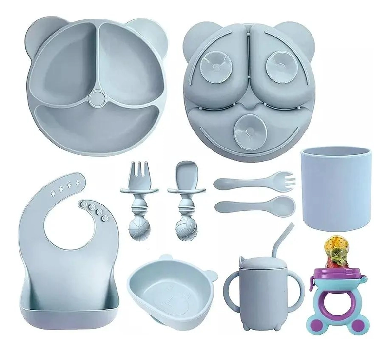 SET ALIMENTACION SILICONA DIVIDIDA VENTOSA 10 PIEZAS - 1