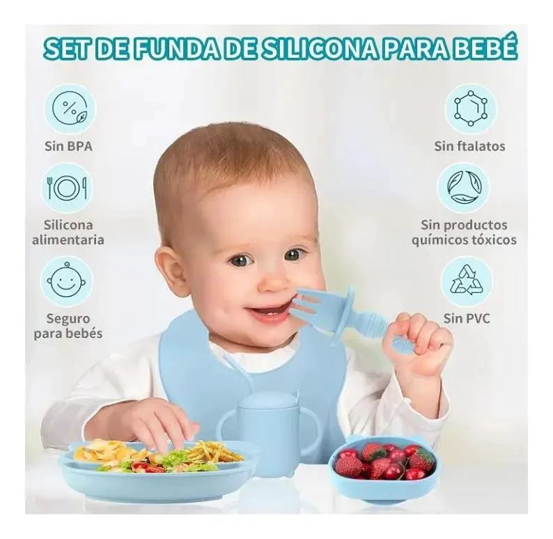 SET ALIMENTACION SILICONA DIVIDIDA VENTOSA 10 PIEZAS - 4