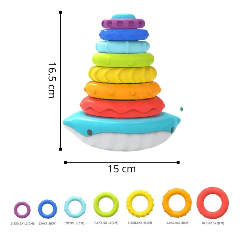 TORRE DE ENCAJE ARCOIRIS CON SONAJERO - 5