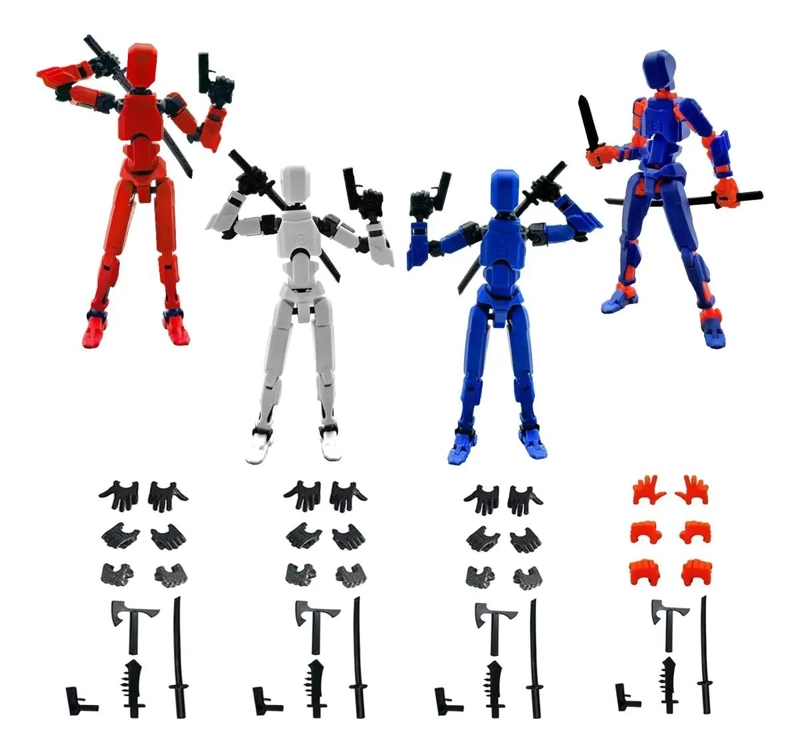 4 PIEZAS FIGURA ARTICULADA MOVIBLE MULTI-JOINT - 2