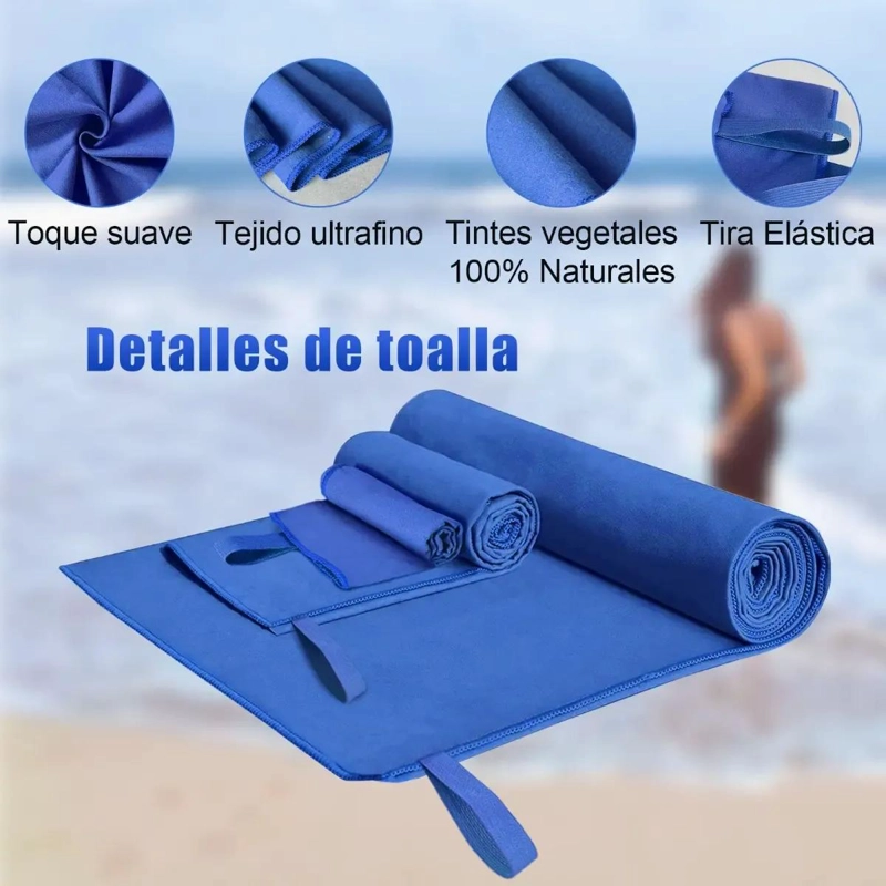 TOALLAS MICROFIBRA SECADO RAPIDO 3 PIEZAS - 3