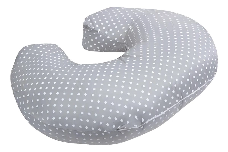 COJIN DE ALIMENTACION GRIS CON ESTRELLAS - 1