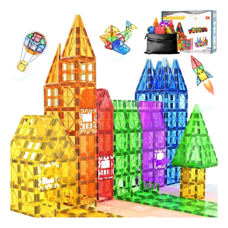 BLOQUES MAGNE TICOS DE CONSTRUCCION 100 PIEZAS - 1