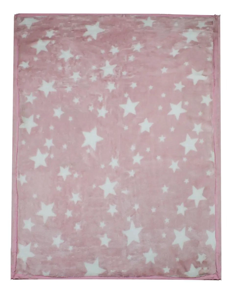 FRAZADA ULTRA SOFT ESTRELLA 80X110CM ROSADO - 2