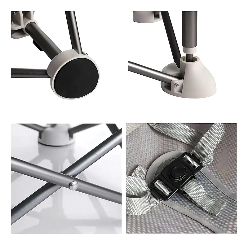 SILLA PLEGABLE PARA COMER BEBE  COLOR GRIS - 3
