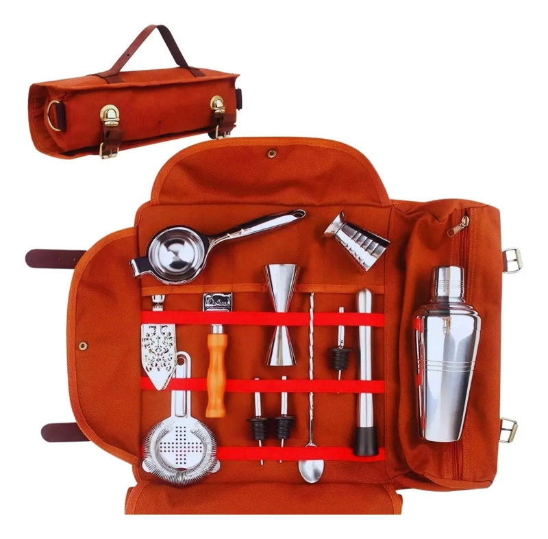 SET COMPLETO DE UTENSILIOS PARA COCTELERIA CON BOLSO DE TRANSPORTE - 1