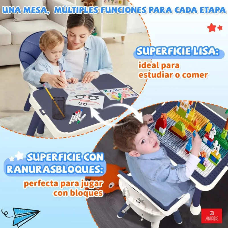 SILLA DE COMER MULTIFUNCIONAL 7 EN 1 PARA BEBE - 4