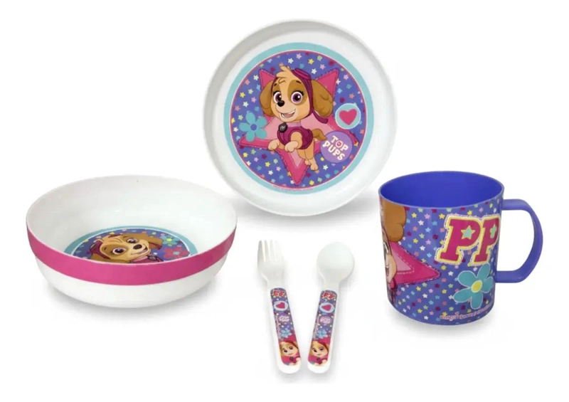 SET DE ALIMENTACION PAW PATROL CON PLATO Y TAZA - 3