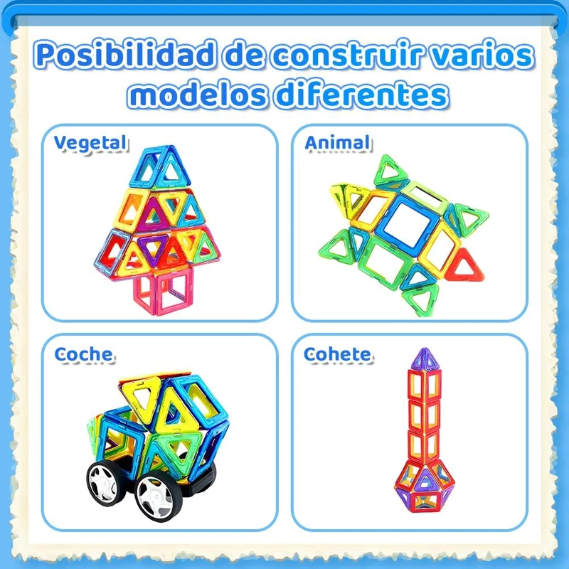 SET BLOQUES MAGNE TICOS COLORIDOS 84 PIEZAS - 5