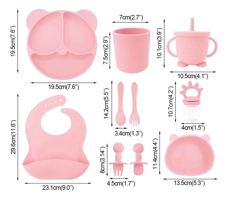 SET 10 PIEZAS SILICONA DIVIDIDA CON VENTOSA BEBE S - 2