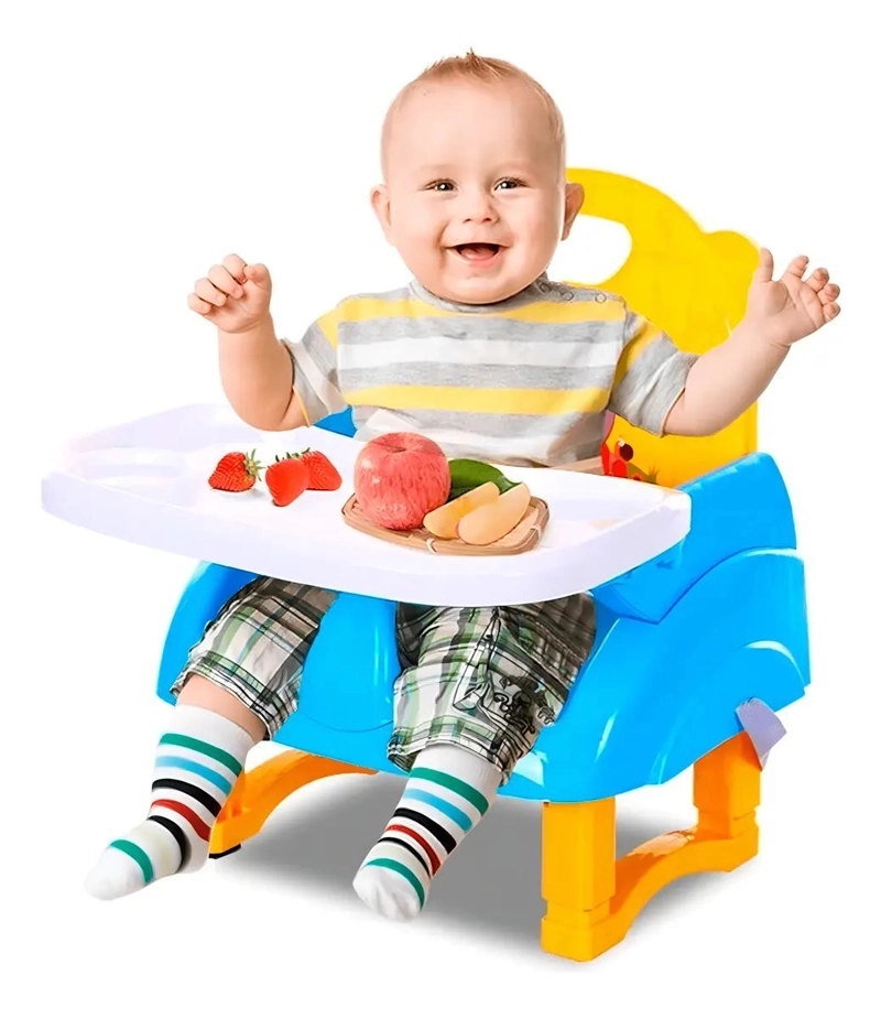 SILLA DE BEBE  PORTATIL TIPO BOOSTER AZUL - 1