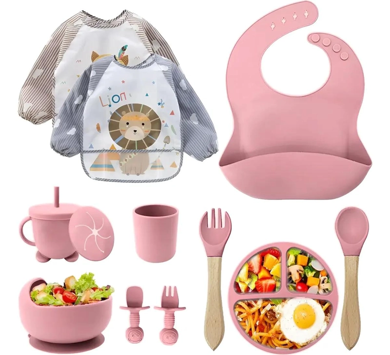 SET DE ALIMENTACION PARA BEBE  12 PIEZAS SILICONA - 1