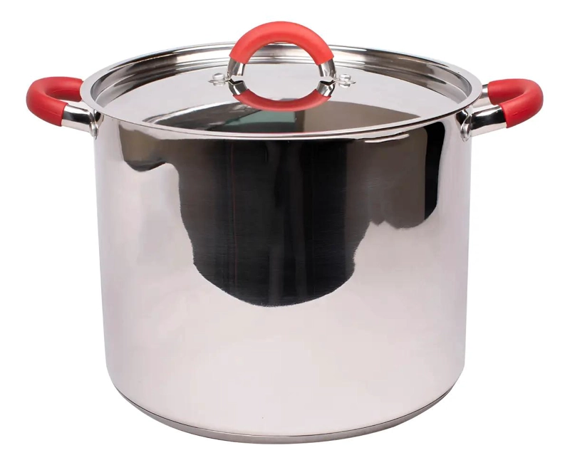 OLLA DE ACERO INOXIDABLE 26CM CON TAPA - 1