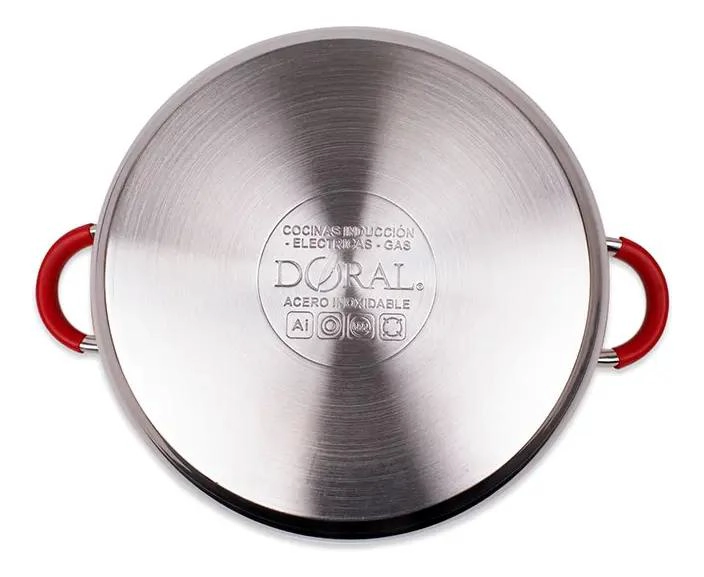 OLLA DE ACERO INOXIDABLE 26CM CON TAPA - 3