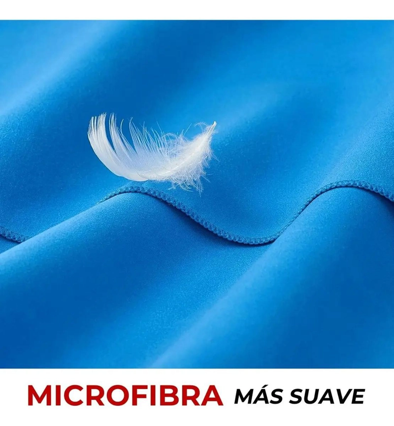 SET DE 2 TOALLAS DE MICROFIBRA AZUL - 3
