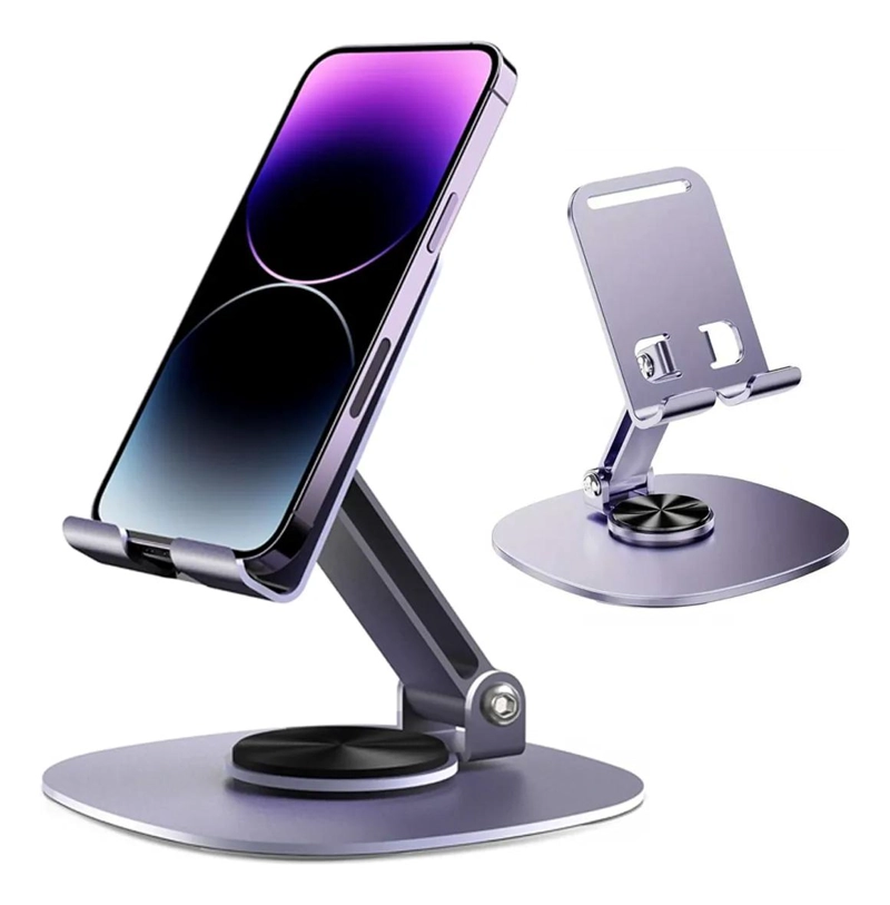 SOPORTE AJUSTABLE METALICO 360° PARA CELULAR Y TABLET - 1