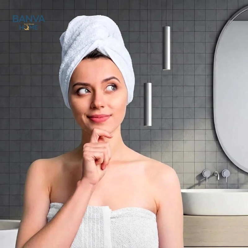 JUEGO DE 4 TOALLAS DE BAÑO DE ALGODON GRANDES 400G - 3
