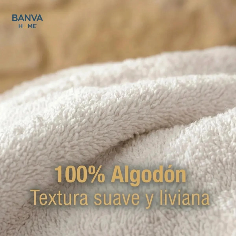 JUEGO DE 4 TOALLAS DE BAÑO DE ALGODON GRANDES 400G - 4