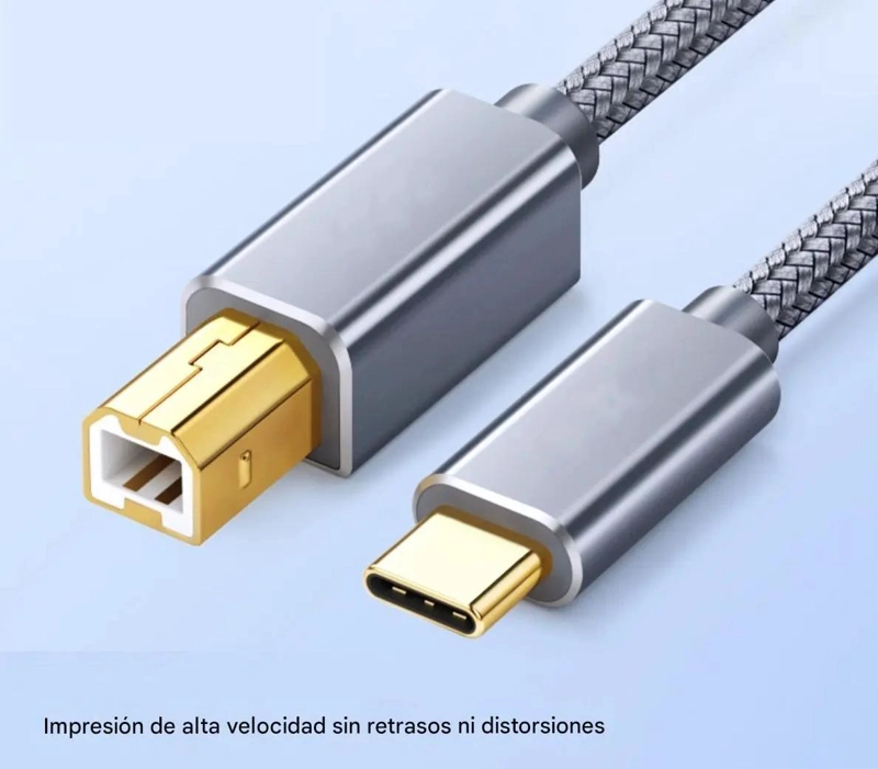 CABLE USB C A USB TIPO B 3 METROS - 2