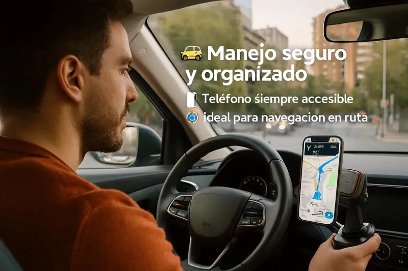 SOPORTE DE AUTO HOCO CA28 HAPPY JOURNEY NEGRO - 2