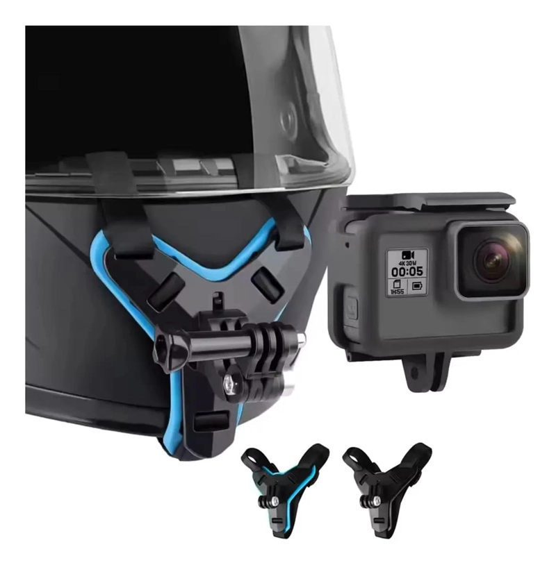 SOPORTE CASCO PARA GOPRO Y CELULAR COLOR NEGRO - 3