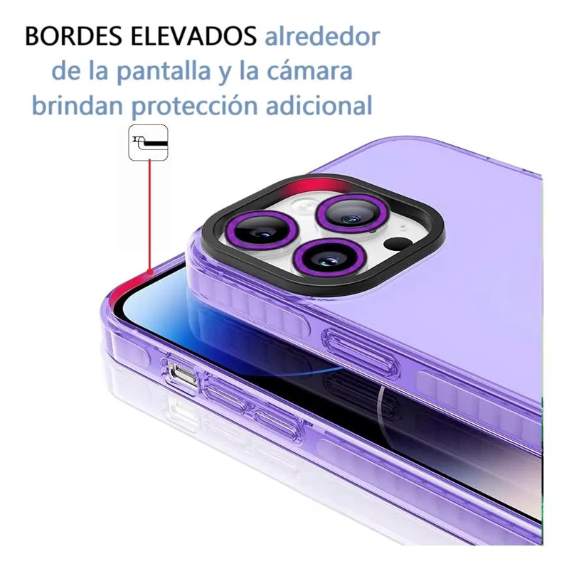 CARCASA NEON CON LENTES PARA IPHONE 14 PRO MAX - 4