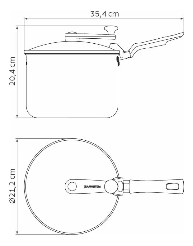 OLLA PARA PALOMITAS ANTIADHERENTE 20CM 3,5L - 4