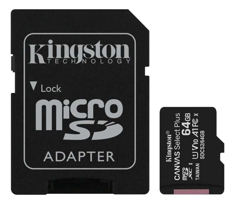 MEMORIA MICROSD 64GB CON ADAPTADOR - 1