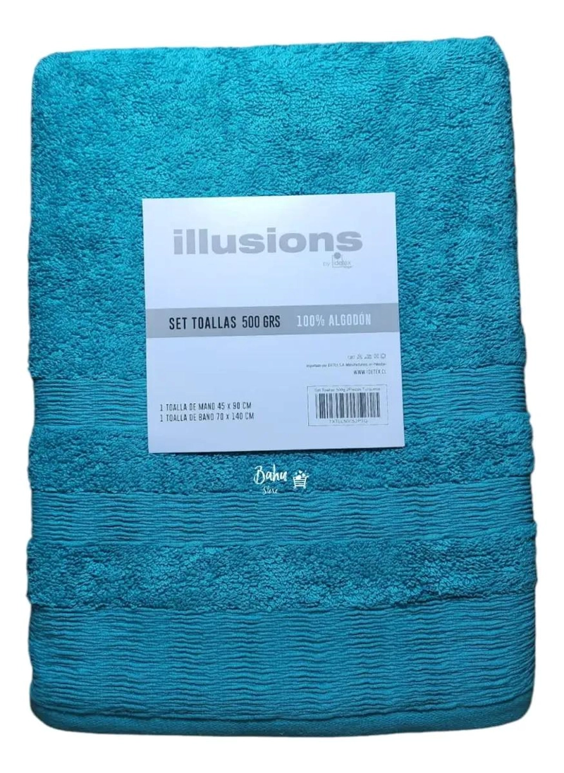 SET DE TOALLAS DE BAÑO Y MANO 100% ALGODON - 2