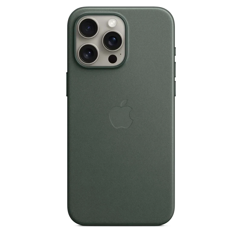 FUNDA MAGSAFE TRENZADA FINO IPHONE 15 PLUS VERDE - 1
