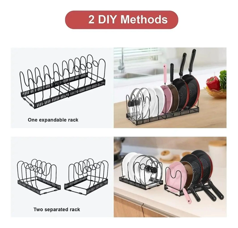 RACK ORGANIZADOR EXPANDIBLE PARA OLLAS Y TAPAS - 2
