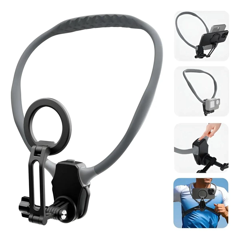 GENÉRICO SOPORTE CELULAR MAGNE TICO FLEXIBLE PARA CUELLO