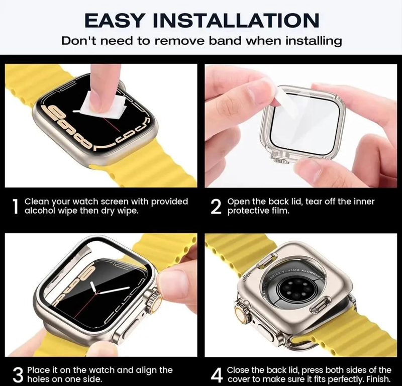 CARCASA COMPLETA Y VIDRIO PROTECTOR PARA APPLE WATCH - 3
