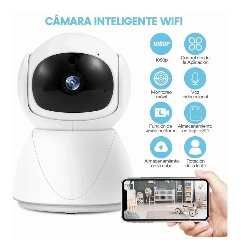 CAMARA DE SEGURIDAD WIFI VISION NOCTURNA PARA BEBE S - 2