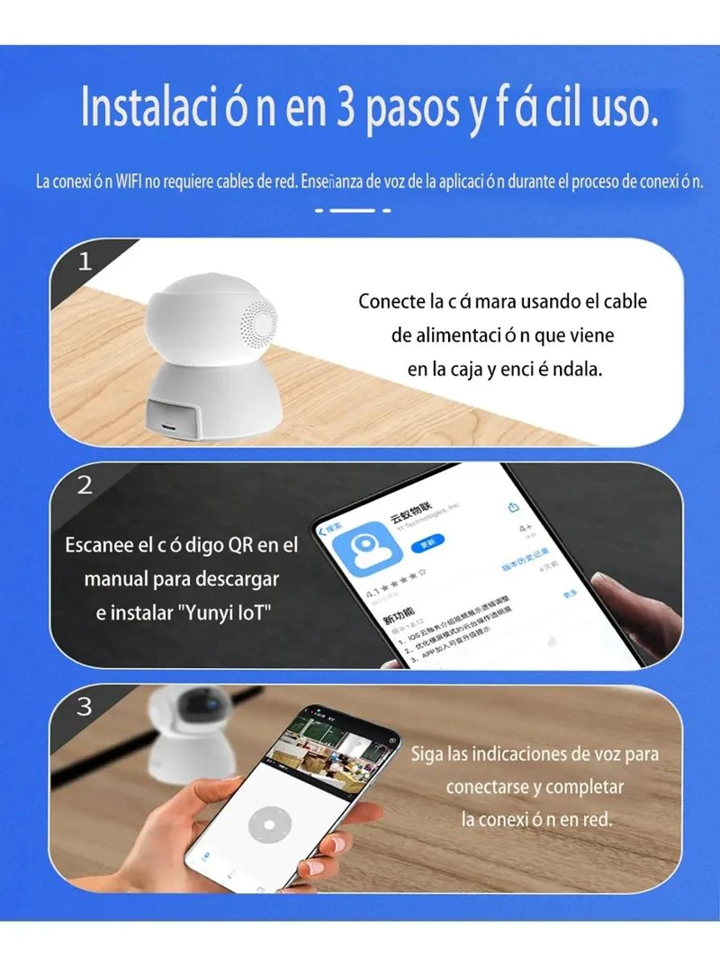 CAMARA DE SEGURIDAD WIFI VISION NOCTURNA PARA BEBE S - 4