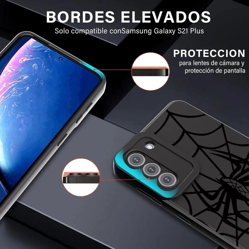 CARCASA NEGRA PARA SAMSUNG GALAXY S21 PLUS CON DIBUJOS - 2