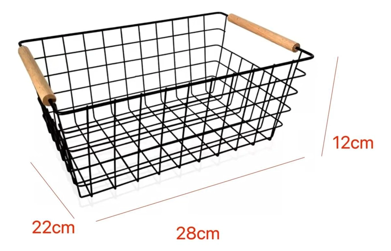 CESTA REJILLA METAL 28X22X12 ORGANIZADOR - 5