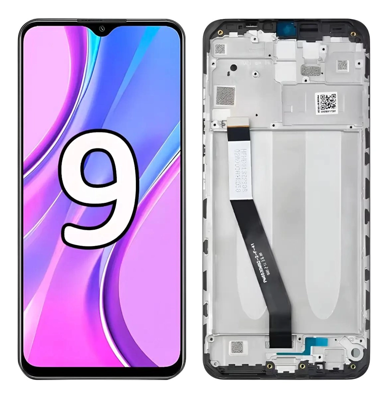 GENÉRICO PANTALLA COMPATIBLE XIAOMI REDMI 9 CON MARCO Y PROTECTOR